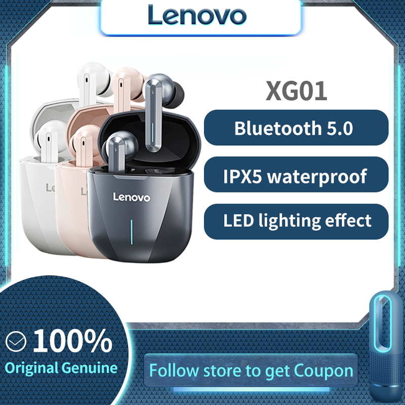 Lenovo ThInkplus XG01 게임용 헤드셋 무선 헤드폰 TWS Bluetooth 이어폰 HIFI 헤드셋 터치 컨트롤